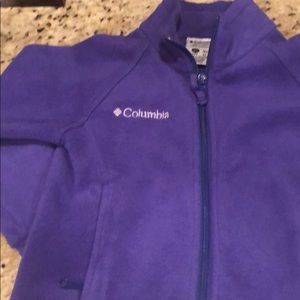 Columbia purple fleece jacket.